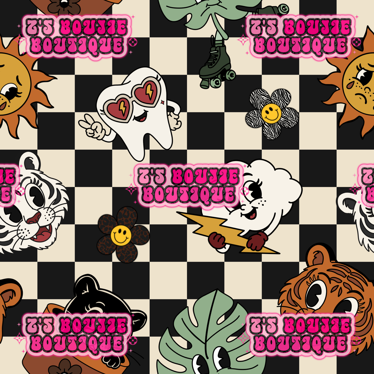 checkered-black-beige-vibes-seamless