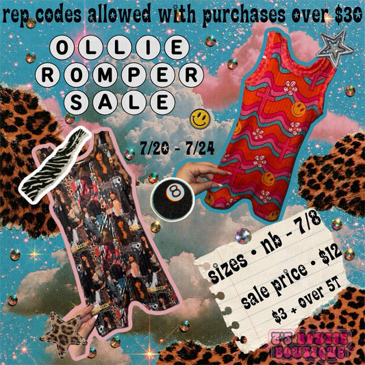 Ollie Romper Sale | Made to Order | Sizes NB to 12Y