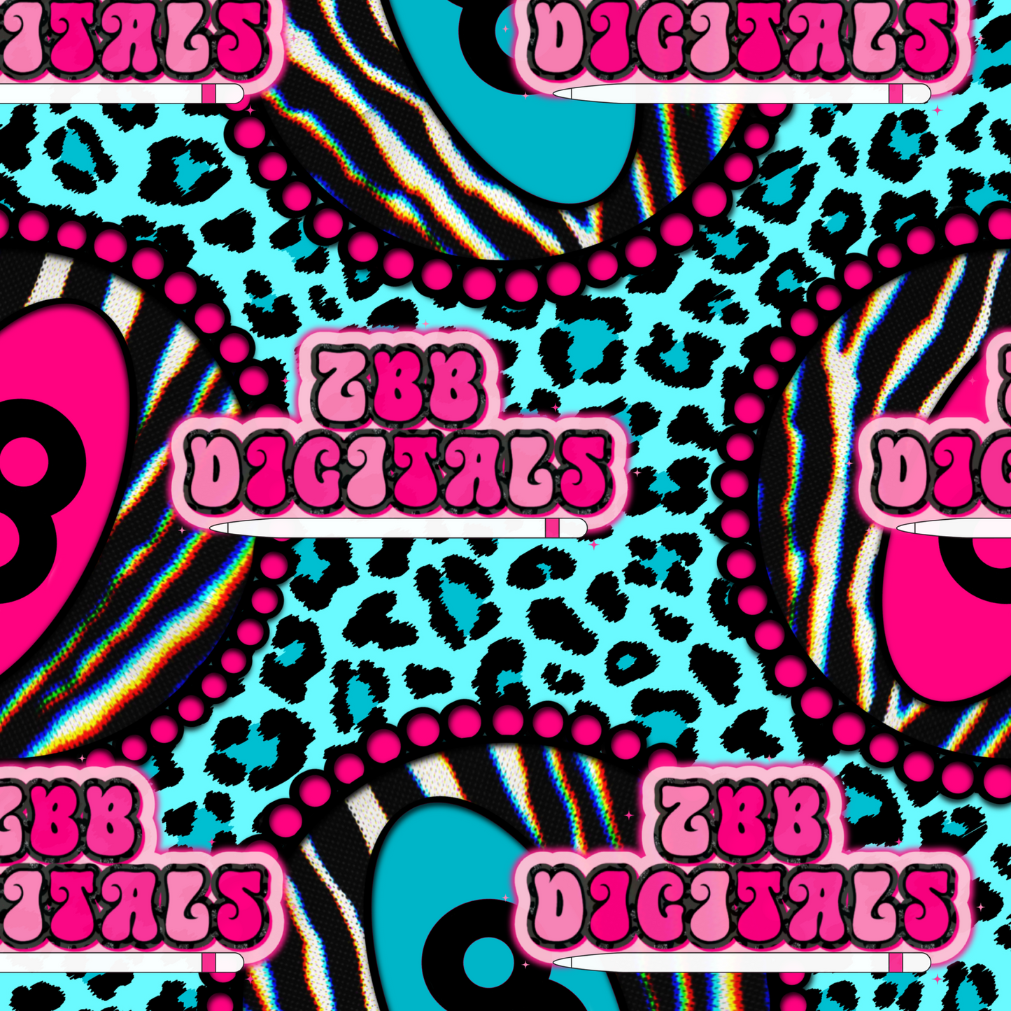 Zebra Punchy 8 Ball Seamless