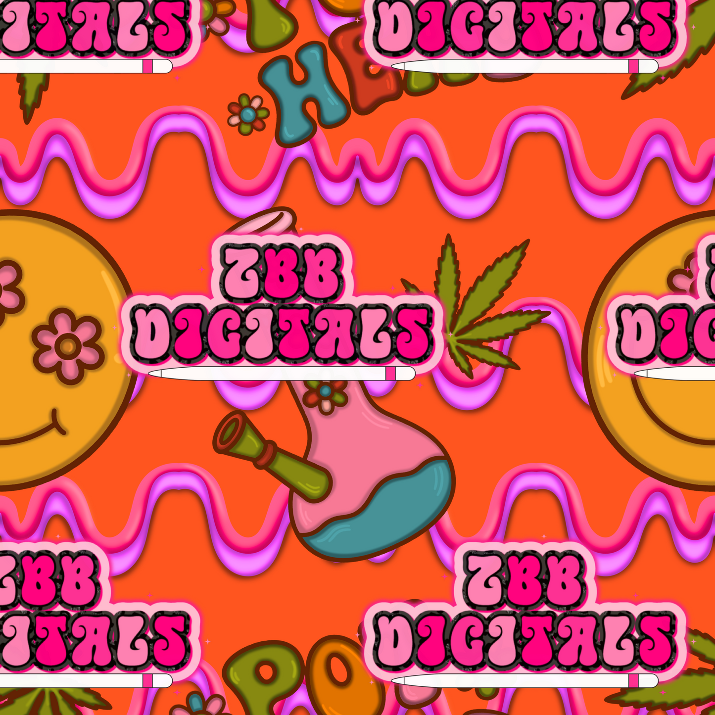 Groovy Pot Head Seamless