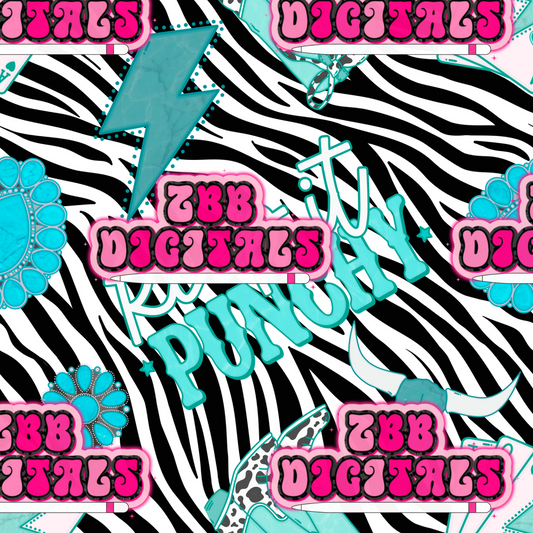 Punchy Zebra Seamless