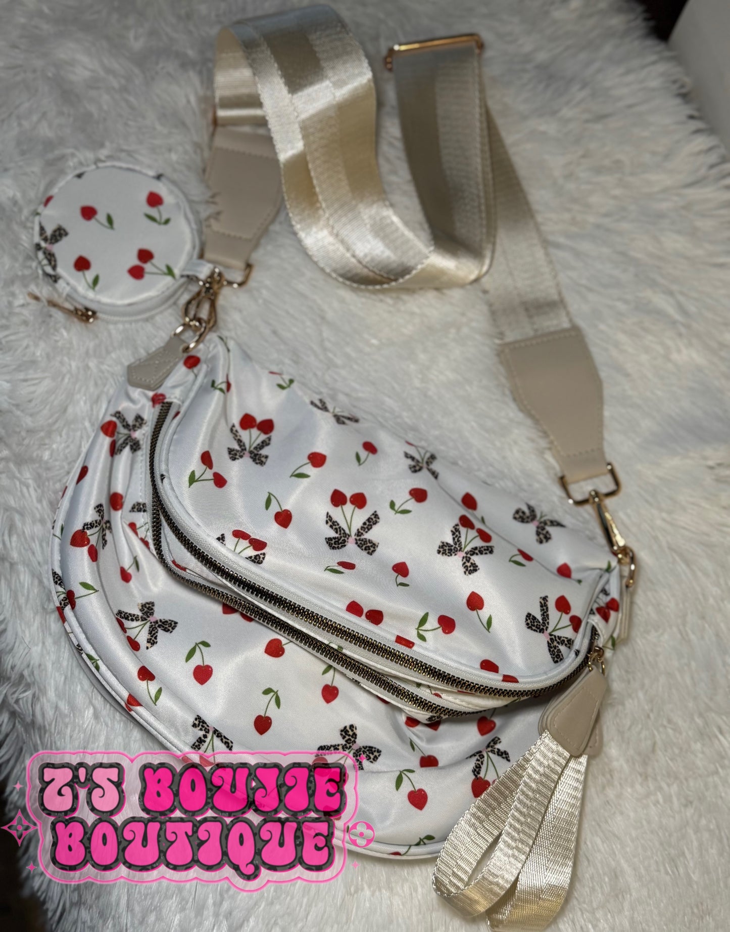 Cherry Bow Bum Bag