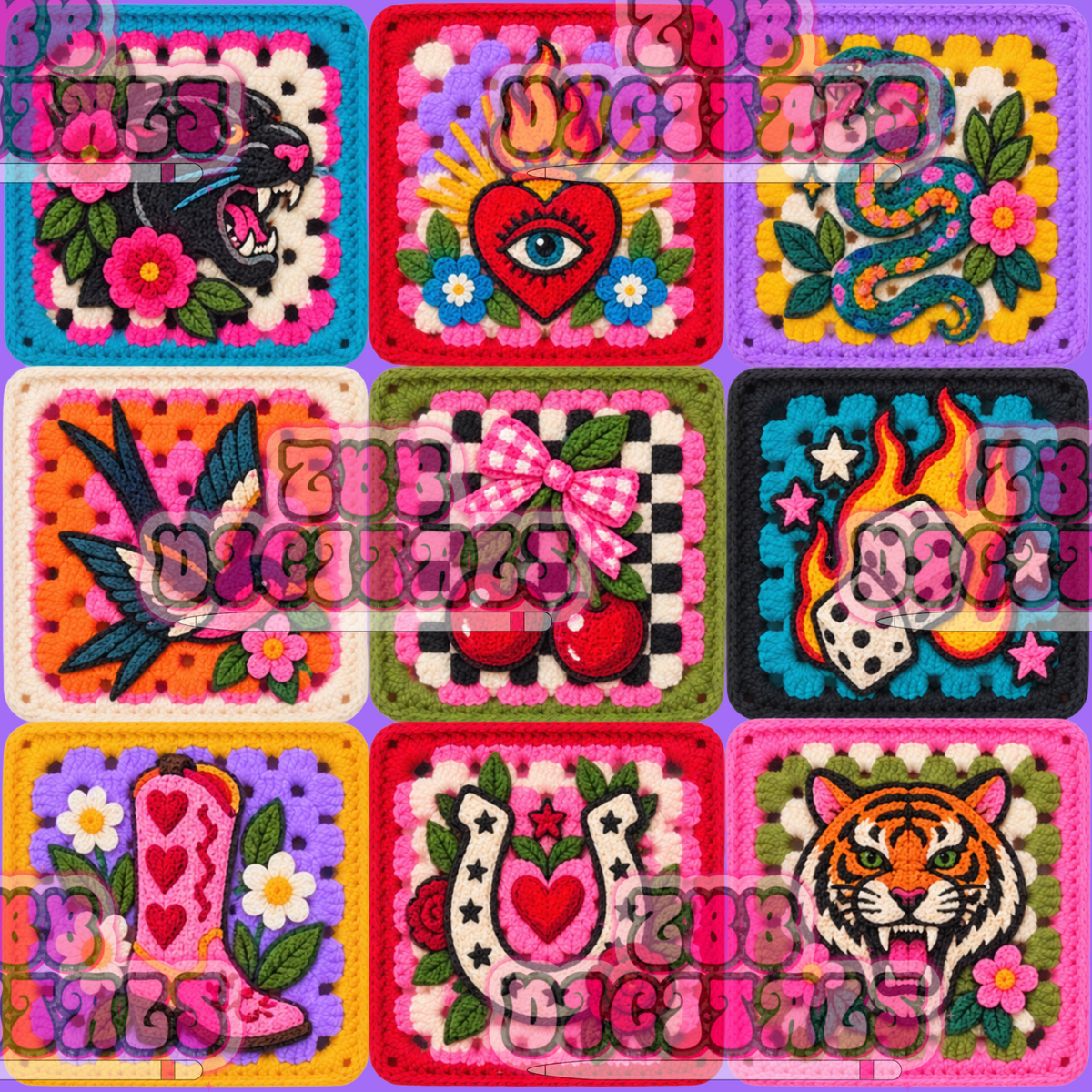 Tattoo girly crochet