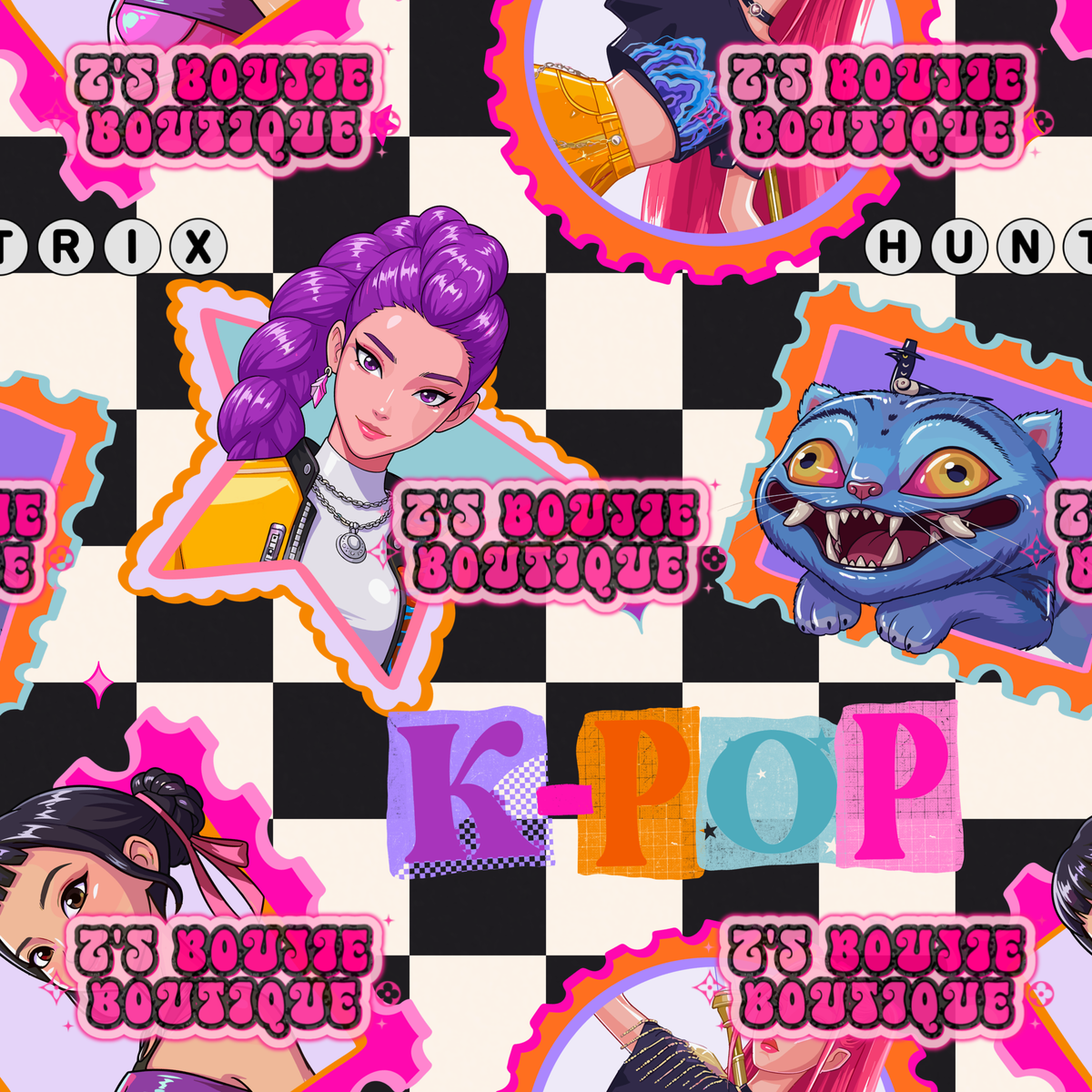kpop-checkered-seamless