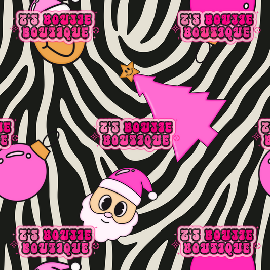 zebra-pink-christmas-seamless